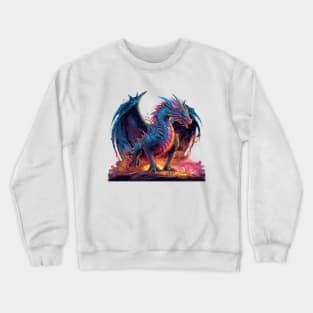 Prismatic Guardian: The Colorful Dragon Chronicles Crewneck Sweatshirt